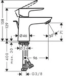 Hansgrohe Waschtischmischer 80 Talis E chrom