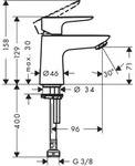 Hansgrohe Standventil 80 Talis E ohne Ablaufgarnitur chrom