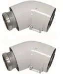 Vaillant Bogen 45 Grad (2 St.) turboTEC Luft-/Abgasf&uuml;hrung, Alu, 60/100 mm