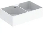 Geberit Publica Mehrzweckbecken mit 2 Becken 90x25x56cm, mit &Uuml;berlauf, wei&szlig;