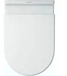 DU WC-Sitz Starck 3 ohne SoftClose Scharniere edelstahl, wei&szlig;