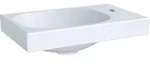 Geberit Acanto Handwaschbecken, 40x25cm Hahnloch rechts, o.&Uuml;l., wei&szlig;, KeraTect