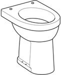 Geberit Renova Comfort Stand-WC Flachsp&uuml;ler erh&ouml;ht barrierefrei, Abg....