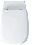 DU WC-Sitz D-Code Compact ohne SoftClose Scharniere edelstahl, wei&szlig;
