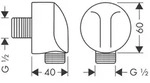 Hansgrohe Schlauchanschlu&szlig; Fixfit DN15 chrom