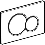 Geberit Sigma01 BetPl., rund, 2-Mengen-Sp. schwarz gl&auml;nzend
