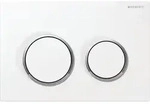 Geberit Omega20 BetPl., f&uuml;r 2-Mengen-Sp. Round, wei&szlig; / hochglanz verchromt