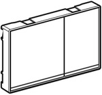 Geberit Omega60 BetPl., f&uuml;r 2-Mengen-Sp. Square, wei&szlig; verspiegelt / hgl.verchr.