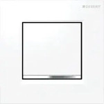 Geberit Typ 20 UR-Strg., eckig, pneum Sp-Ausl wei&szlig; gl&auml;nzend / chrom gl&auml;nzend