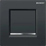 Geberit Typ 20 UR-Strg., eckig, pneum Sp-Ausl schwarz gl&auml;nzend/ chrom gl&auml;nzend