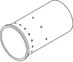 BOSCH Ersatzteil TTNR: 63030725 Brennerrohr D83/L224/2,5/2,5 SiC everp
