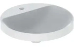 Geberit VariForm Einbauwaschtisch, rund m.HLB, d:48cm, o.&Uuml;l., glasiert, wei&szlig;