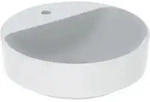 Geberit VariForm Aufsatzwaschtisch, rund mit Hahnlochbank, d: 45cm, o. &Uuml;l.,...