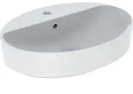 Geberit VariForm Aufsatzwaschtisch, oval mit Hahnlochbank, 60x45cm, m. &Uuml;l.,...