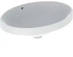 Geberit VariForm Einbauwaschtisch, oval 55x40cm, o. Hl, m. &Uuml;l., wei&szlig; gl