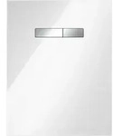 TECElux Bet&auml;tigungsglasplatte manuell Glas wei&szlig; gl&auml;nzend,Tasten Chrom gl&auml;nzend