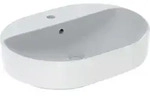 Geberit VariForm Aufsatz-WT, elliptisch mit Hahnlochbank, 60x45cm, m. &Uuml;l.,...