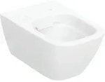 Geberit Smyle Wand-WC, eckig, Tiefsp&uuml;ler geschlossene Form Rimfree, wei&szlig; KeraTec...