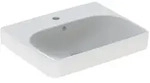 Geberit Smyle Waschtisch, eckig, 55x44cm m. Hl., m. &Uuml;l., wei&szlig;, KeraTect