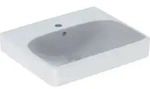 Geberit Smyle Handwaschbecken, eckig, 50x41cm m. Hl., m. &Uuml;l., wei&szlig;, KeraTect