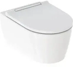 Geberit ONE Set Wand-WC mit WC-Sitz wei&szlig;/glanzverchromt, KeraTect
