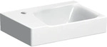 Geberit Xeno2 Handwaschbecken, 40x28cm Hahnloch links, o. &Uuml;l., wei&szlig;, KeraTect