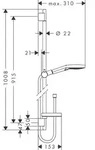Hansgrohe Brausenset Raindance Select S 120 Unica'S Puro 900mm chrom