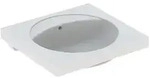 Geberit Preciosa Waschtisch mit Ablagefl&auml;che 60x55cm, o. Hl., m. &Uuml;l., wei&szlig;,