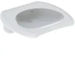 Geberit Vitalis WT, barrierefrei, 65x60cm o. Hl., m. &Uuml;l., wei&szlig;, KeraTect