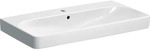 Geberit Smyle Waschtisch, eckig, 90x48cm m. Hl., m. &Uuml;l., wei&szlig;, KeraTect