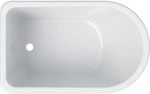 Geberit Bambini asymmetrische Badewanne 47x28,5x76,5cm, wei&szlig;