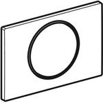 Geberit Sigma10 BetPl., rund, Sp&uuml;l-Stopp Sp. wei&szlig; matt, Etc/ poliert