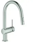 GROHE EH-Sp&uuml;ltischbatterie Minta 32321_2 C-Auslauf Sp&uuml;lbrause supersteel