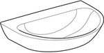 Geberit Renova Waschtisch, 70x52cm o. Hl., o. &Uuml;l., wei&szlig;