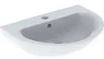 Geberit Renova Waschtisch, 70x52cm m. Hl. mittig, m. &Uuml;l., wei&szlig;