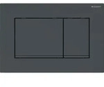 Geberit Sigma20 (ex Sigma30) BetPl., 2-M-Sp. Square, schwarz /schwarz matt