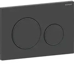 Geberit Sigma20 BetPl., rund, 2-Mengen-Sp. schwarz matt, Etc/ schwarz gl&auml;nzend