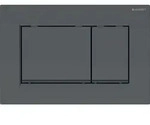 Geberit Sigma20 BetPl., eckig, 2-Mengen-Sp. schwarz matt, Etc/ schwarz gl&auml;nzend