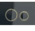 Geberit Sigma50 (ex Sigma21) BetPl., 2-M-Sp. Round, Metallfarbe ms, schwarz