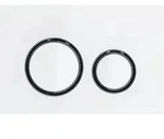 Geberit Sigma50 BetPl., rund, 2-Mengen-Sp. schwarzchrom geb&uuml;, Etc/wei&szlig;...
