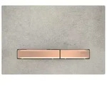 Geberit Sigma50 BetPl., f&uuml;r 2-Mengen-Sp&uuml;lung Square, Metallfarbe rotgold, Betono...