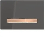 Geberit Sigma50 BetPl., f&uuml;r 2-Mengen-Sp&uuml;lung Square, Metallfarbe rotgold, schwar...