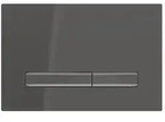 Geberit Sigma50 BetPl., f&uuml;r 2-Mengen-Sp&uuml;lung Square, Metallfarbe schwarzchr., sc...