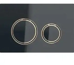 Geberit Sigma50 (ex Sigma21) BetPl., 2-M-Sp. Round, Metallfarbe rotgold, schwarz