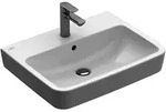 VB Waschbecken O.novo 650x460mm Eckig 1HL. mit &Uuml;berlauf Wei&szlig; Alpin