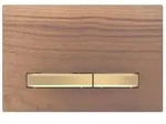 Geberit Sigma50 BetPl., f&uuml;r 2-Mengen-Sp&uuml;lung Square, Metallfarbe Messing, Nussba...