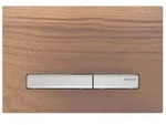 Geberit Sigma50 BetPl., f&uuml;r 2-Mengen-Sp&uuml;lung Square, Metallfarbe verchromt, Nuss...
