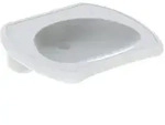 Geberit Vitalis WT, barrierefrei, 65x60cm o. Hl., o. &Uuml;l., wei&szlig;