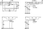 VB Schrankwaschtisch Subway 3.0 1000x 470mm Rechteck 1HL. m. &Uuml;L. Wei&szlig; Alpin