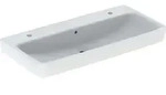 Geberit Renova Plan Waschtisch 100x48cm zwei Hl., m. &Uuml;l., wei&szlig;, KeraTect